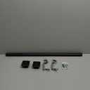 Ivilon Drapery Treatment Window Curtain Rod - Square Design 1 1/8 Rod. 28 to 48 Inch. Black