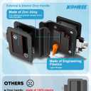 Kohree RV Door Lock Replacement Zinc Alloy Camper Door Lock, RV Door Locks with Paddle Deadbolt Plastic for Trailer Cargo Camper Horse, 4 Keys Black