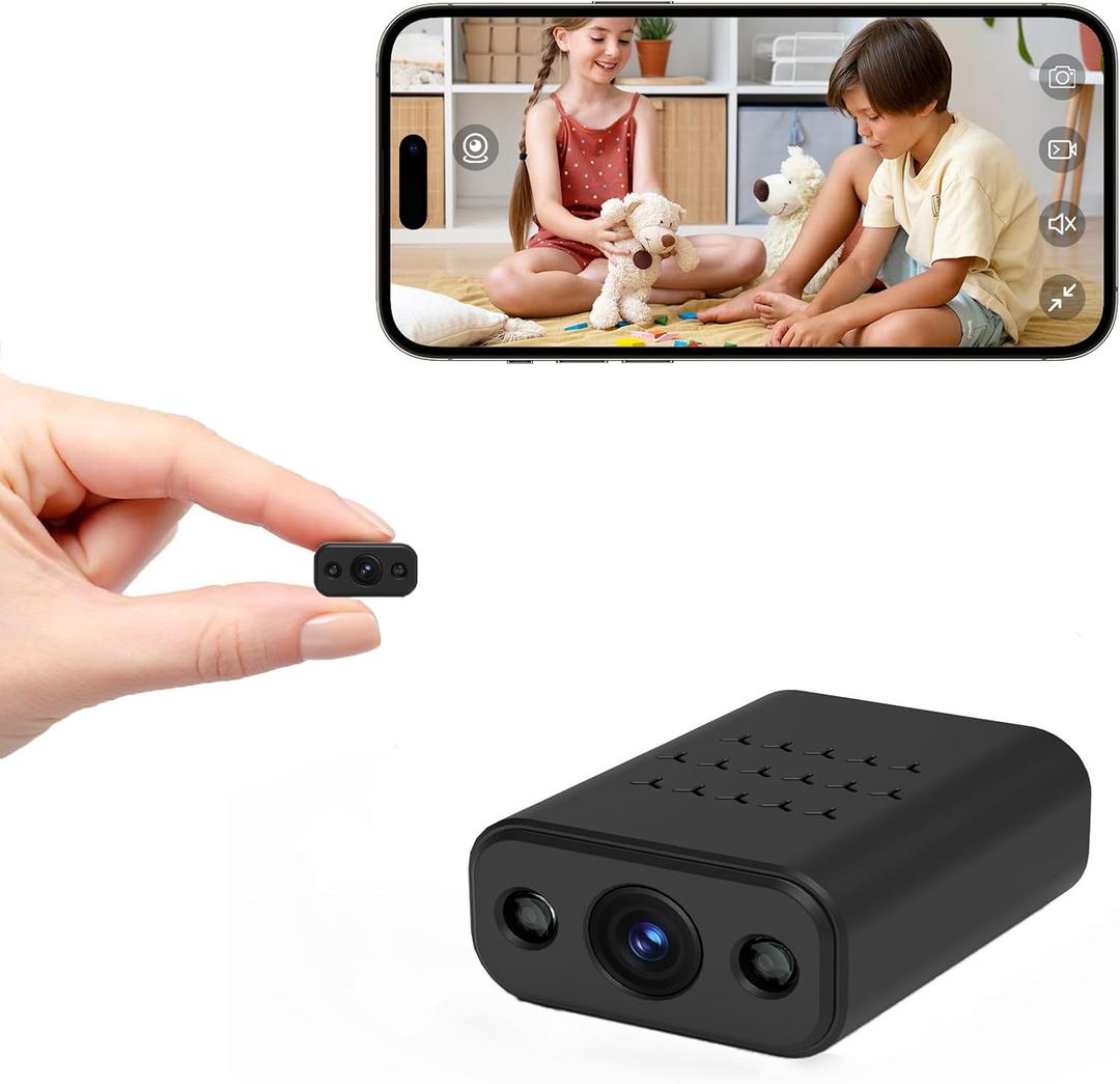 DnxnIaIfy Mini Wireless WiFi Security Camera, 4K Nanny Cam with Night Vision, Remote Viewing for Security with iOS,Android Phone
