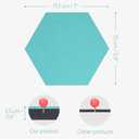 Navaris Hexagon Felt Board Tiles - Set of 6 Notice Memo Bulletin Boards with Push Pins Pack 5.9 x 7 inches (15 x 17.7 cm) - Grey, Turquoise