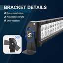 RIGIDON 50 Inch 288W Light Bar, Double Row Flood Spot Combo 28800LM LED Light Bar Waterproof Driving Boat Road LED Work Light for ATV UTV Truck