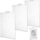 Kathfly 3 Pcs 8.5x11'' Slat Wall Sign Holders, Clear Slatwall Picture Frames Brochure Holders Accessories, Display Shelves Frame Mount Sleeve for Panel Advertise Flyer