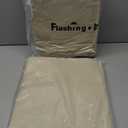 7 Pieces Queen Comforter Set, Beige Fleece Striped Queen Bed Set, Soft & Warm Bedding Set, All Season Bed in a Bag Set with 1 Comforter, 2 Pillow Shams, 2 Pillowcases, 1 Flat Sheet, 1 Fitted Sheet