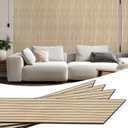 WADILE PVC Wood Grain Panels for Wall, 15.7 in X 17.1 ft Oak Soundproof Panels, 3D Wall Panels for Interior Decor, Cover 22.4 Sqft