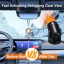 12V 150W Portable Car Heater with Quick-Start Heating, 360-Degree Rotary Defroster and Fast Demisting Cooling Air Purify,Small and portable
