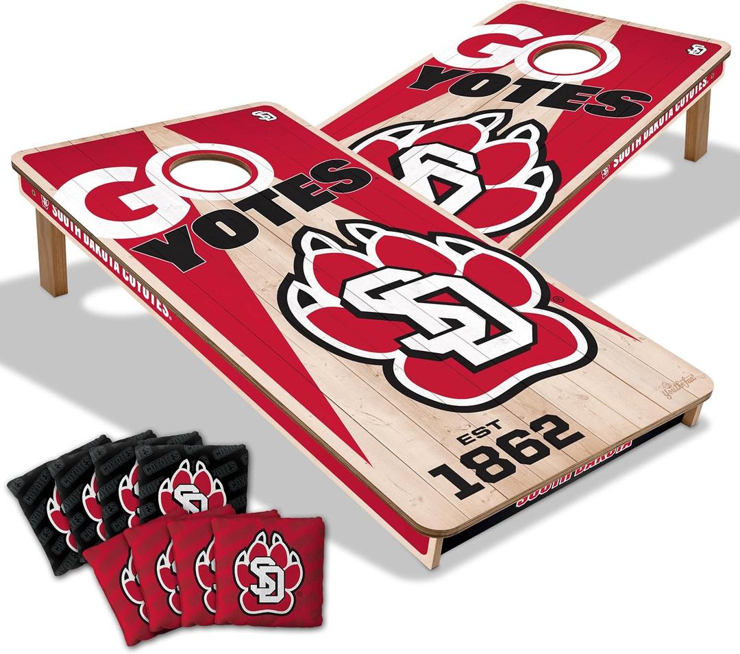 YouTheFan NCAA 2 x 4 Professional Wood Cornhole Game with Logo Bags