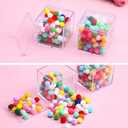Telooco 48 Pcs Clear Acrylic Box with Lid 2.2 x 2.2 x 2.2 Inch Small Square Display Boxes Candy Storage Containers, Stackable Small Acrylic Cubes for Candy Pill Beads Earring Jewelry Party Favor
