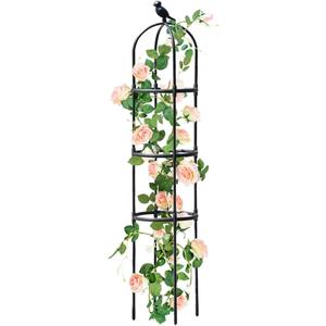 Garden Trellis for Climbing Plants Outdoor, Metal Plant Trellis with PE Coated, Rustproof Plant Support for Flowers Vegetable Vine, Tomato cage for Potted Plants Indoor Outdoor,Lightweight - 1 Pack