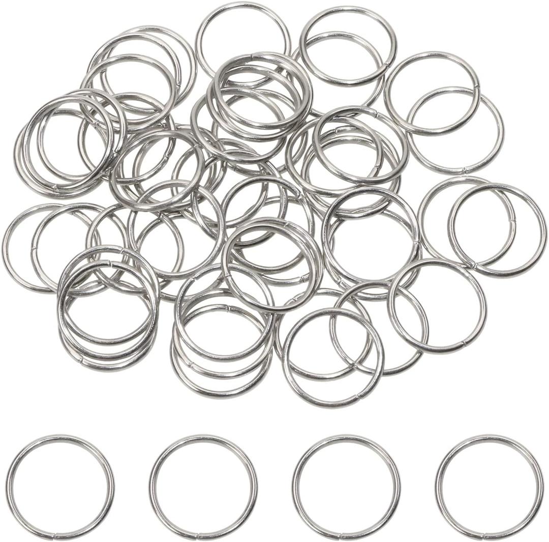 Shapenty Stainless Steel Open Jump Rings Connector Split Rings for Keychain Necklace Bracelet Earring Pendant Jewelry Finding Making Charm Crafting, 100PCS (12mm) (12mm)