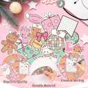 139Pcs Christmas Health Bulletin Board Decoration Set, Cute Gingerbread Man Nurse Paper Cutouts Cookie Name Tags Border Trims, Christmas Party Nursing School Classroom Supplies Wall Door Decor