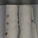 FUTEI Cream White Linen Decorative Throw Pillow Covers 18x18 Inch Set of 2, Square Cushion Case with Vintage Button/Zipper,Modern Farmhouse Home Decor for Couch,Bed