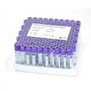 Atsuhut Vacutainer Blood Collection Tubes Lab Vacuum Blood Collecting Tube for Pet Animals Veterinary Lab Supplies 100 Pcs Wrap Packaging (K₂ EDTA Tube, 3ml)