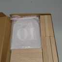 ORGANTEAM Wedding Table Numbers 110, Acrylic Arch Signs with Natural Wood Stands Holders, Rustic Table Decor for Reception & Parties (Frosted White)