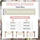 Light Green Wildflower Leaf Butterfly Table Runner ,Seasonal Spring Summer Kitchen Dinning Decoration for Holiday Home Party Decor 13x72 Inch