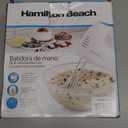 Hamilton Beach 6-Speed Electric Hand Mixer with Whisk, Traditional Beaters, Snap-On Storage Case, 250 Watts, White