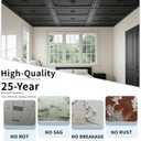 24 PCS 2x4 FT Black Floral Diamond Grid Decorative Ceiling Tiles, 24x48 Inch 3D Modern Minimalist Ceiling Panels, PVC Waterproof Cuttable Material Ideal for Living Room Bedroom Cover 192 Sq.Ft