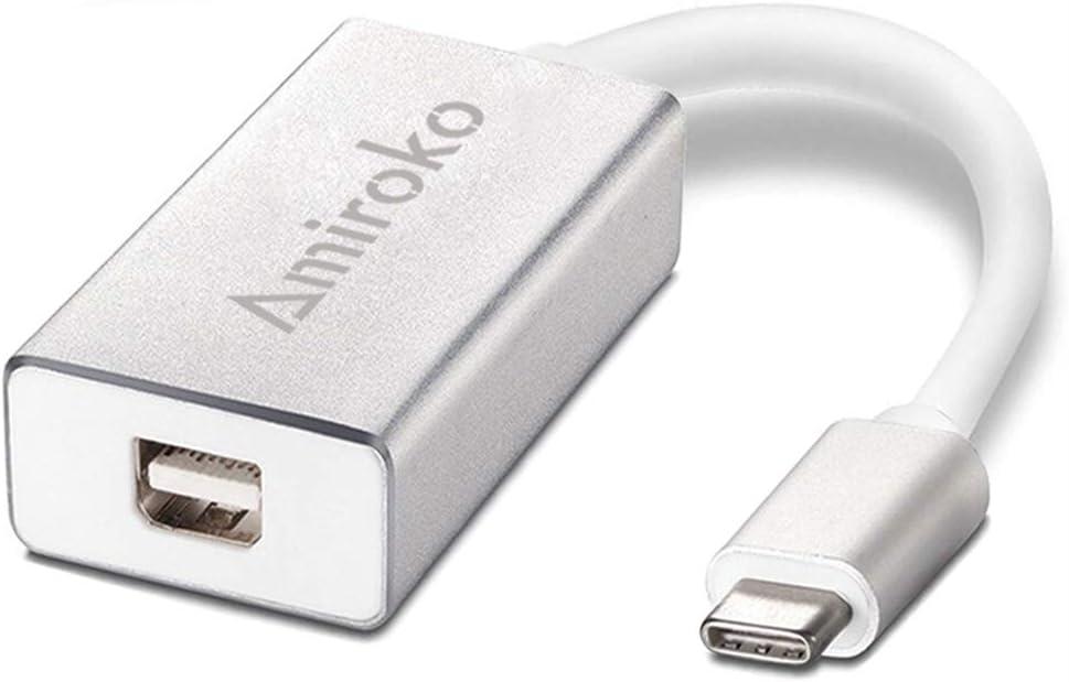 USB-C to Mini DisplayPort Adapter, USB 3.1 Type C to Mini DP Adapter Support 4K, 1080P Compatible with MacBook Pro, MacBook 12", Alienware, to LED Cinema Display/Dell Monitor etc, Silver