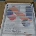 Relx 12 Pack Acrylic Sign Holder 8.5 x 11, Vertical T Shape Plastic Sign Holder with Base, Double-Sided Clear Tabletop Plexiglass Flyer Stands for Restaurant Office Store Home Picture Frame Display