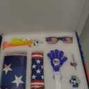 Soccer Fan Gear Set for 2026 World Tournament, Soccer Party Favors Kit with Flag,Scarf, Face Paint, Clapper, Horn&Glasses,Supporter Accessories for Game Day, Sports Event, Gift