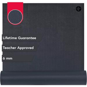 Manduka PRO Yoga Mat  Premium 6mm Thick Mat, High Performance Grip, Ultra Dense Cushioning for Support and Stability in Yoga, Pilates, Gym and Any General Fitness (71" x 26", Black Thunder)