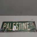 Metal Tin Sign PALESTINE DR Funny Vintage Sign Retro Metal Signs for Bedroom Kitchen Garden Wall Bar Club Coffee Home Decor 6x16 Inch