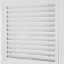 PATIKIL 18" x 18" Aluminum Return Grille, Return Air Vent Cover Linear Bar Removable Grille with Mesh Filter for Sidewall Wall Ceiling Floor HVAC System, White
