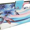 2 x Zase Design for Samsung Galaxy A35 5G Wallet Phone Case Protective Flip Cover Purse Cute Woman Girls Premium PU Leather Folio w/Kickstand ID Card Slot Wrist Strap Magnetic Lock (Blue Bird)