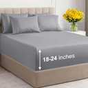 Extra Deep Queen Sheet Set - 6 Piece Breathable & Cooling Sheets - Hotel Luxury Bed Sheets Set - Easy & Secure Fit - Soft, Wrinkle Free & Comfy Sheets Set - Steel Blue Sheet Set w/Extra Deep Pockets