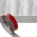 Pangda 12 Ft / 6 Ft Vinyl Floor Transition Strip 1.57" Wide Self Adhesive Thresholds Laminate Doorway Flat Divider Strip for Joining Floor Gap Wood Grain Design Carpet Cover Tile(Gray,6 ft)