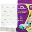 KinderSense Ultra Absorbent Disposable Bed Pads for Potty Training 36" x 30" (25 Count) - Bedwetting Mat & Mattress Protector - Incontinence Pads with Adhesive Leakproof | Alt. to Training Pants