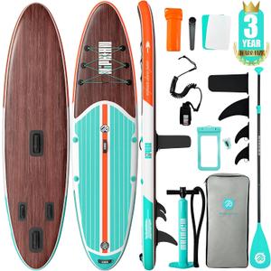 Niphean Inflatable Stand Up Paddle Board with SUP Accessories, Anti-Slip EVA Deck, 10’6’’ Inflatable Paddle Boards for Adults & Youth of All Skill Levels