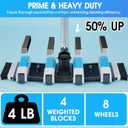 Enhanced Pool Vacuum Head with Direction-Control Handle - Extra-Wide 4LB Professional Weighted Vac Heads Brush & Wheels for Vinyl Liner-Deep Cleaning for Inground & Above Ground Swimming Pool - Blue