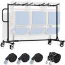 Folding Chair and Table Cart,One Tier Folding Chair Dolly with 4 Inch Swivel Caster 400LBS Capacity Chair Holder Rack Come with Strap Easy to Store&Move 42 Folding Chair,Space Saving Solution