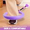 JOYIN Purple Ankle Skip Ball with Flashing Lights, Toy for Kids Indoor & Outdoor, Flashing Swing Ball Foldable Sports Toy, Birthday Gifts for Kids 3 4 5 + (Violet)