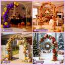 7.2FT Metal Garden Arch Trellis Arbor, Wedding Arch Stand with Steel Frame, Metal Pergola Arbor with Base for Decor Valentines Day Garden Trellis Climbing Plant, Bridal Party Ceremony