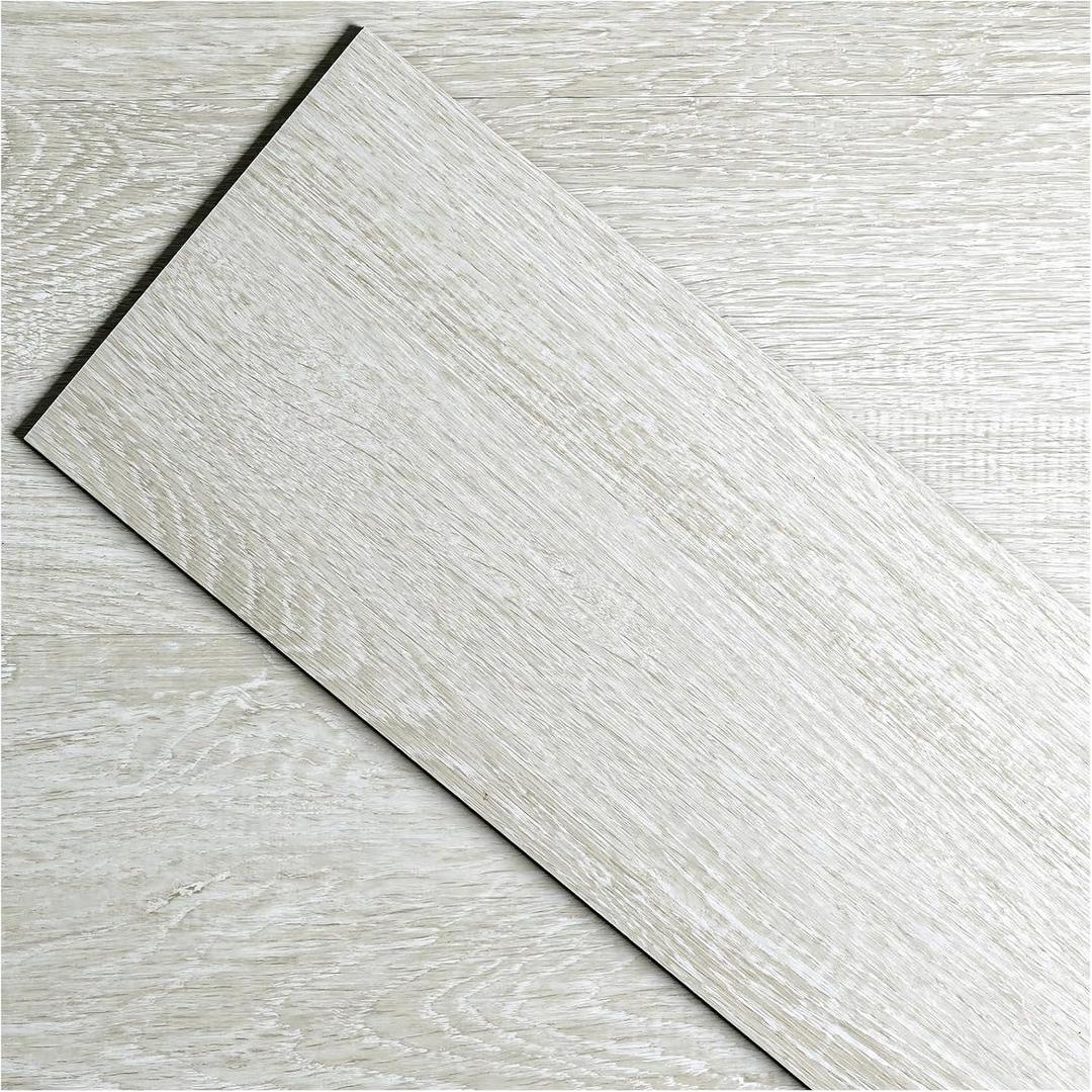 ATOPOSE Peel and Stick Vinyl Flooring Waterproof, Easy to Install 36 pcs (54 sq. ft) in White Washed Maple  Self-Adhesive & Easy to Clean, Perfect for Bathroom, Kitchen & Living Room