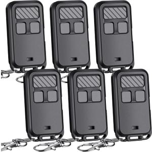 Kingdder 6 Pcs Universal 890MAX Garage Door Opener Remote Compatible with Chamberlain LiftMaster 3 Button Garage Door Opener Remote with Key Chain for 5 Colors Learning Buttons