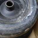 11x4.00-5 Lawn Mower Tires Flat Free, Solid Smooth Tires and Wheels with 3/4" & 5/8" & 1/2" Ball Bearings, 3.4"-7.4" Centered Hub Lawn Mower Front Tires, for Zero-Turn Lawn Mowers, 2 Pack, Black