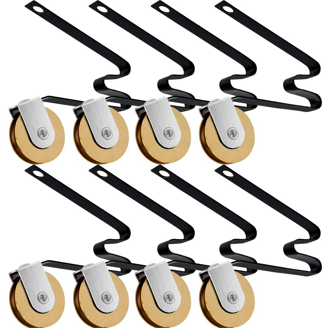 4 Pack Sliding Screen Door Rollers for Academy Doors, Smooth & Quiet, 1" Concaved Steel Ball Bearing, Rollers with Replaces B512、B513、B746 and B756 Used on Both Top and Bottom, 4Pack (B512 8pc)