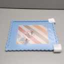 11x14 Picture Frame with Mat for 8x10, Wavy Edge Wooden Real Glass Photo Frame for Wall Hanging, Blue, 1 Pack