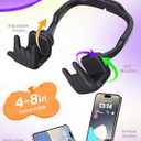 Stocking Stuffers for Teen Boys Girls Gifts Cell Phone Stand Upgrade Adjustable Rock on Lazy Phone Stand for Desk Cool Funny Gadget Gifts for Christmas Adult Men Women Wife 2 Pack (Black&Brown, 2)