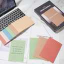 9 Pads Lined Sticky Notes 4x6 in Post, Vintage Colors Self Pad Its, Super Sticking Power Memo Pads Its, 40 Sheets/pad