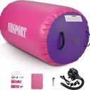 Air Barrel - Air Roller Gymnastics Barrel, Air Mat Tumble Track Gymnastics Equipment Inflatable Tumbler Back Handspring Trainer with Pump for Home Cheerleading