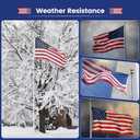 American Flags for Outside 3x5, Spun Polyester Tear-Resistant 3x5Ft Flag Heavy Duty Outdoor, All Weather Resistance American Flag with Embroidered Stars Sewn Stripes