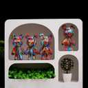 Graffiti Bear Statue Decor for Home, Resin Animal Sculpture Ornament for Indoor Room (Type D)