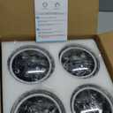 BraveWAY 5.75" Round LED Headlights, 5-3/4 Inch Sealed Beam Headlamp(H5006) with Projector White/Amber Halo Ring