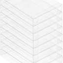 50 Pack Clear Plastic Transparent Crystal Boxes Greeting Card Photo Storage Cases Fold Design Protects Boxes (A2: 4.53 x 1.02 x 5.91 Inch)