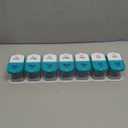 Daviky Large Weekly AM PM Pill Organizer - 7 Day, 2 Times a Day With Extra Large Compartments for Vitamins, Medicine, Supplements (Cyan)
