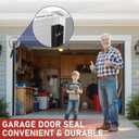 Garage Door Seal Top and Sides - 40 Ft Garage Door Weather Stripping Side Seal, Heavy Duty Weatherproof TPE, Insulates, Prevents Drafts, Easy Installation for Homeowners and DIYers