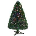 3Ft Pre-Lit Fiber Optic PVC Christmas Tree Tabletop Plastic